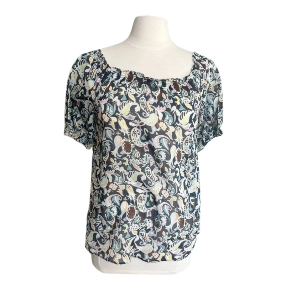 Theory Margina Daydream Floral Sheer Cotton Top NWT | Size M